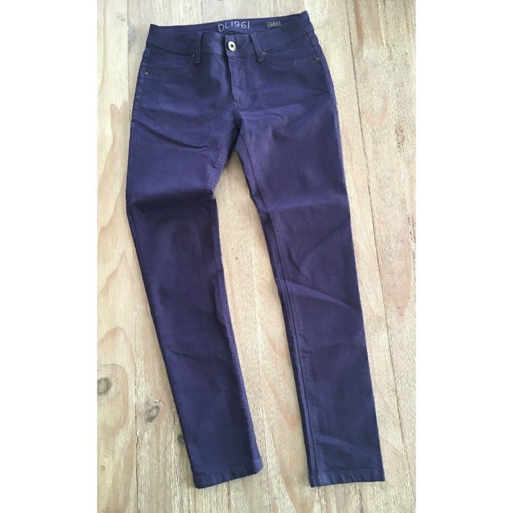 DL1961 Emma Legging Jean Jegging Coated Purple Amethyst Denim Size 27  $178